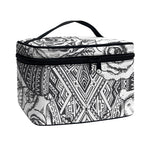 Tribal Indian Bull Skull Print Travel Makeup Bag