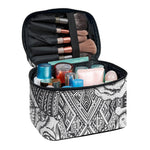 Tribal Indian Bull Skull Print Travel Makeup Bag