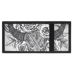 Tribal Indian Bull Skull Print Trifold Wallet