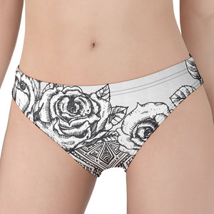 Tribal Indian Bull Skull Print Women's Panties