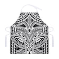 Tribal Maori Polynesian Tattoo Print Adjustable Apron