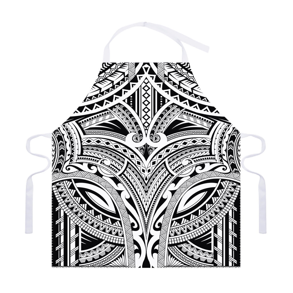 Tribal Maori Polynesian Tattoo Print Adjustable Apron