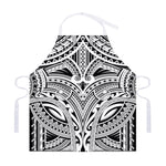 Tribal Maori Polynesian Tattoo Print Adjustable Apron