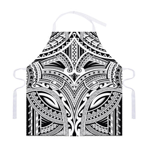 Tribal Maori Polynesian Tattoo Print Adjustable Apron