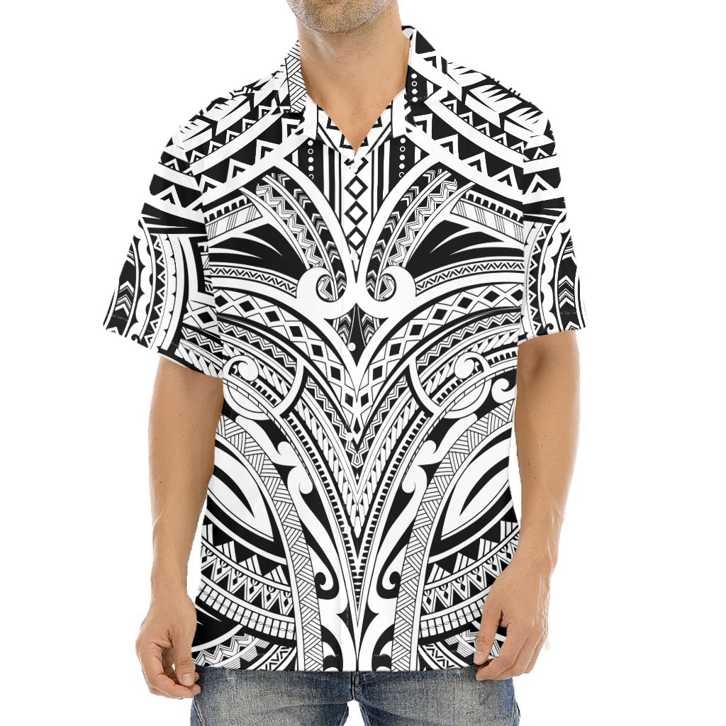 Tribal Maori Polynesian Tattoo Print Aloha Shirt