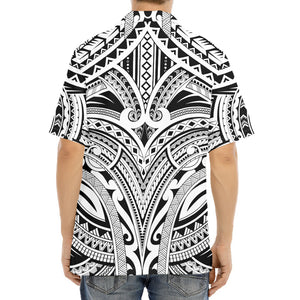 Tribal Maori Polynesian Tattoo Print Aloha Shirt