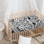 Tribal Maori Polynesian Tattoo Print Baby Crib Sheet