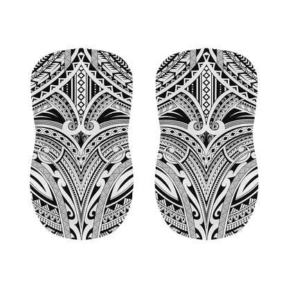 Tribal Maori Polynesian Tattoo Print Bar Stool Covers