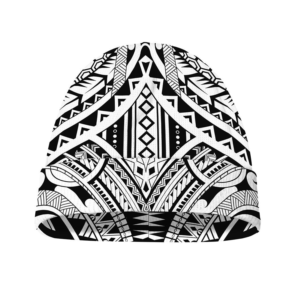 Tribal Maori Polynesian Tattoo Print Beanie