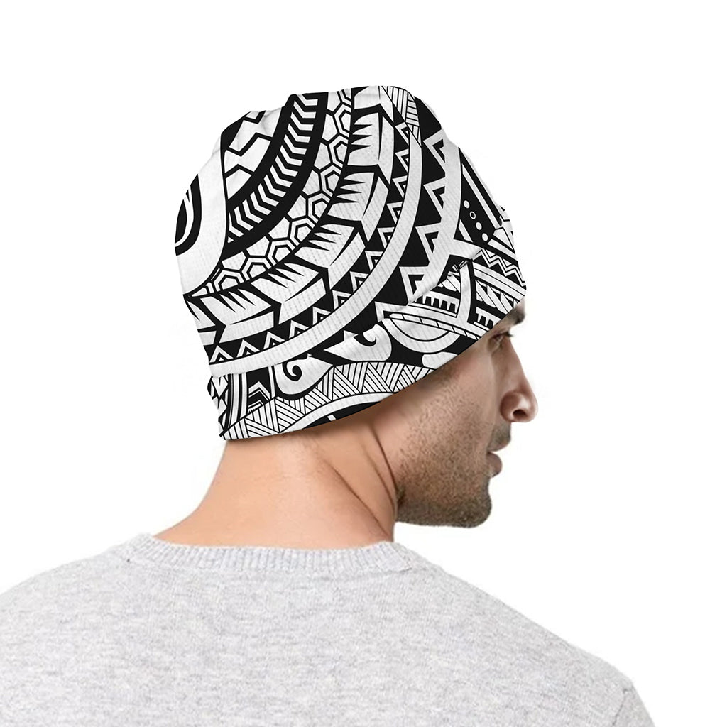 Tribal Maori Polynesian Tattoo Print Beanie