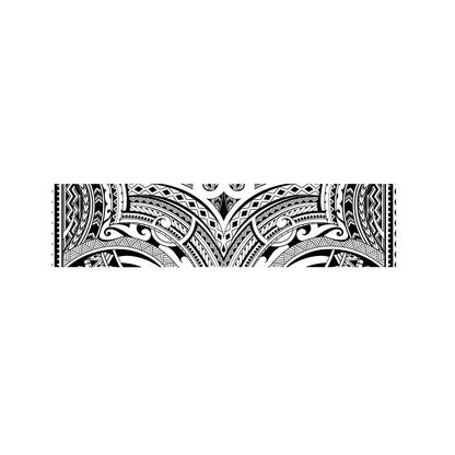 Tribal Maori Polynesian Tattoo Print Bed Runner