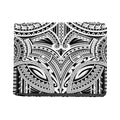 Tribal Maori Polynesian Tattoo Print Bifold Wallet