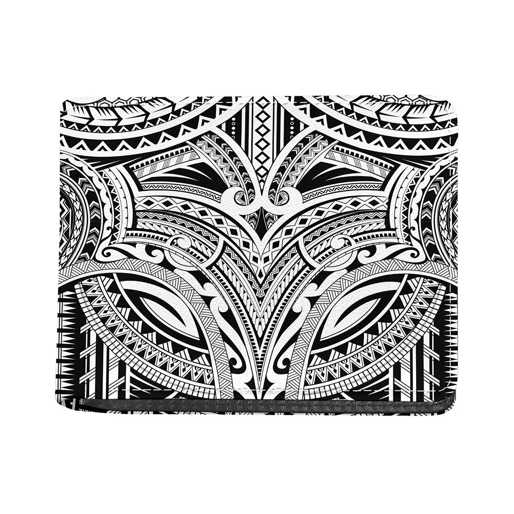 Tribal Maori Polynesian Tattoo Print Bifold Wallet