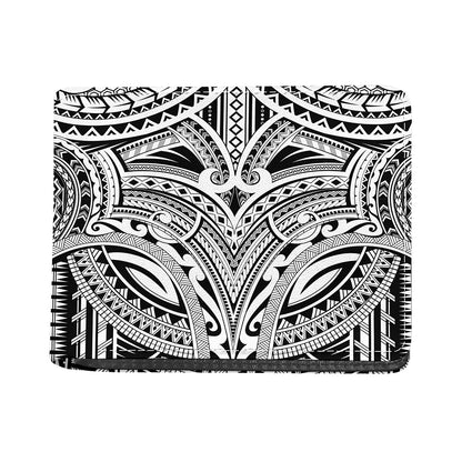 Tribal Maori Polynesian Tattoo Print Bifold Wallet