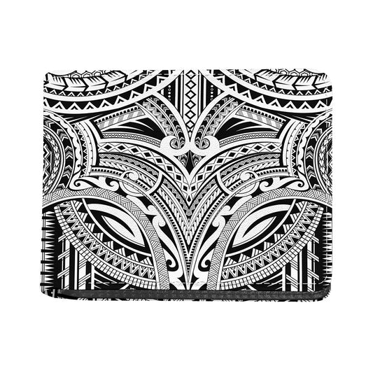 Tribal Maori Polynesian Tattoo Print Bifold Wallet