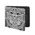 Tribal Maori Polynesian Tattoo Print Bifold Wallet