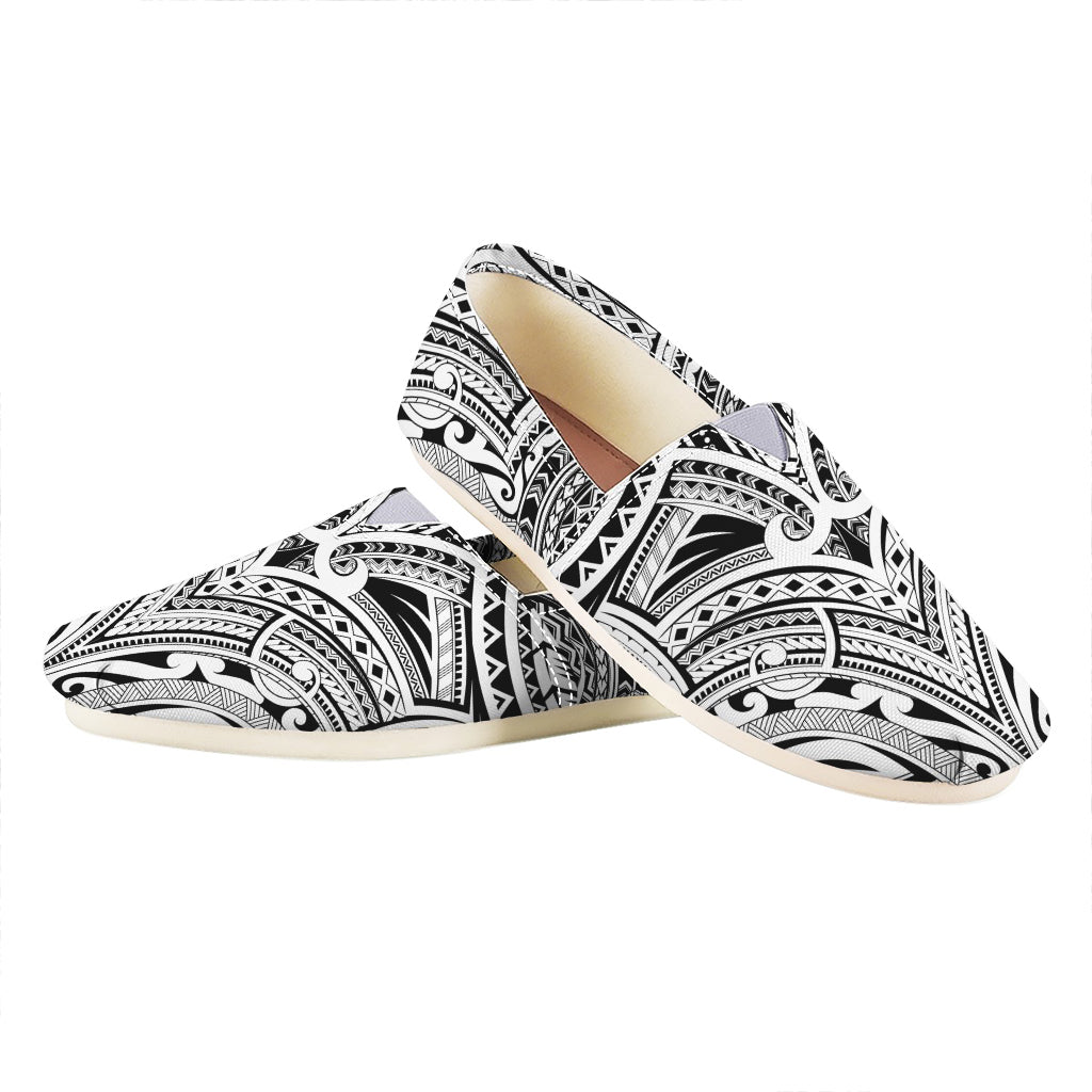 Tribal Maori Polynesian Tattoo Print Casual Shoes