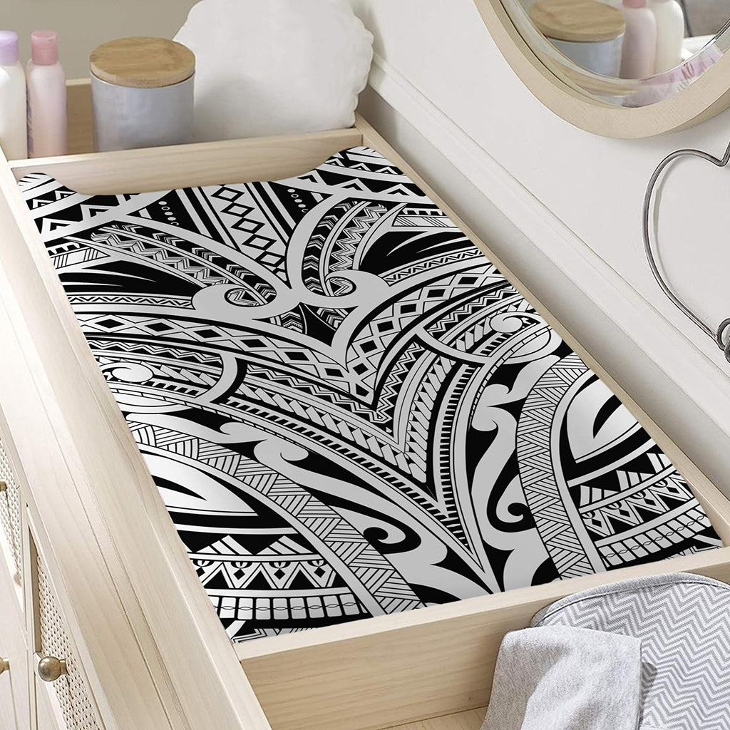 Tribal Maori Polynesian Tattoo Print Changing Pad Cover