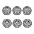 Tribal Maori Polynesian Tattoo Print Coaster Set