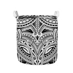 Tribal Maori Polynesian Tattoo Print Collapsible Laundry Basket