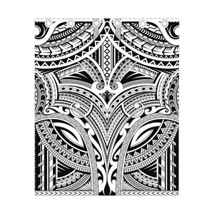 Tribal Maori Polynesian Tattoo Print Curtain