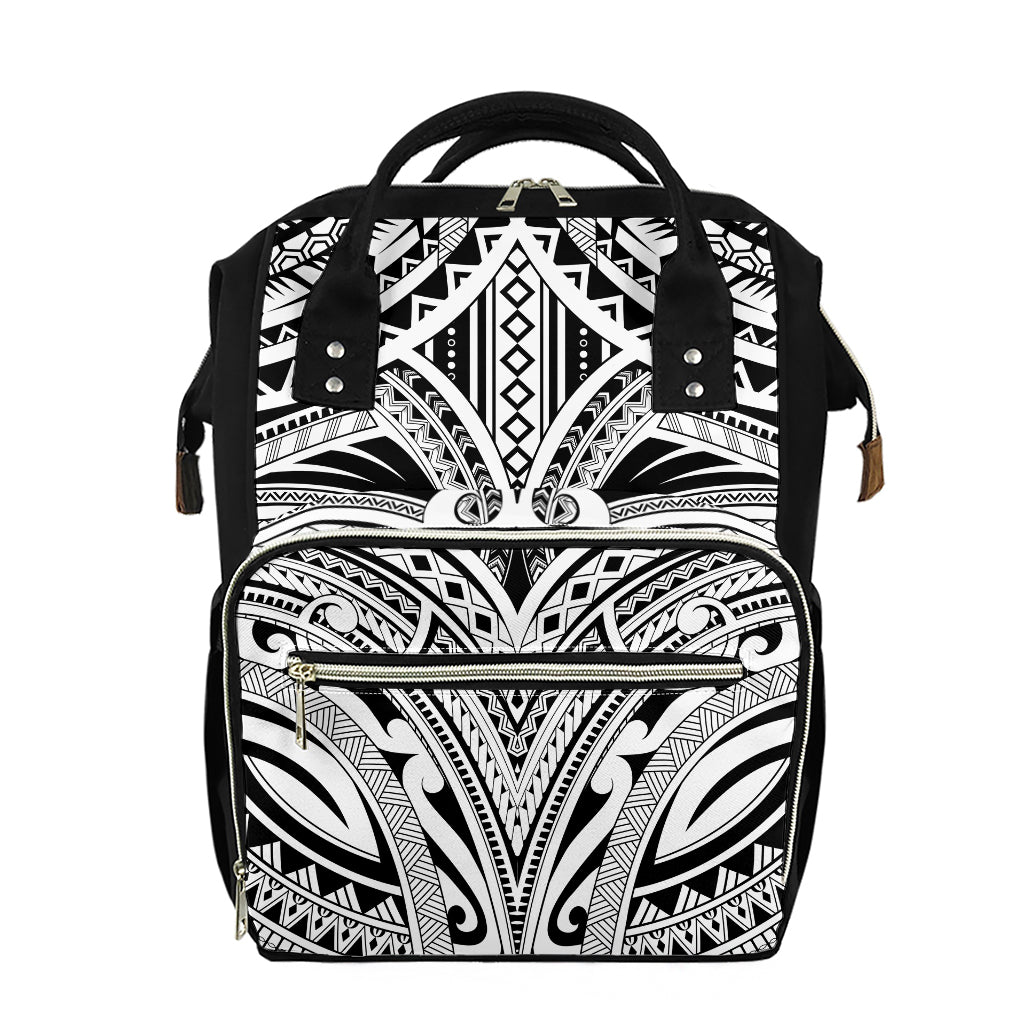 Tribal Maori Polynesian Tattoo Print Diaper Bag