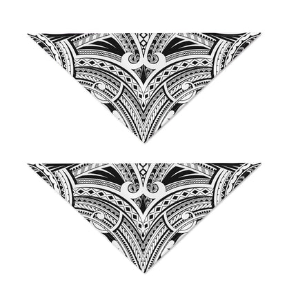 Tribal Maori Polynesian Tattoo Print Dog Bandana