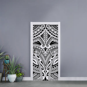 Tribal Maori Polynesian Tattoo Print Door Sticker