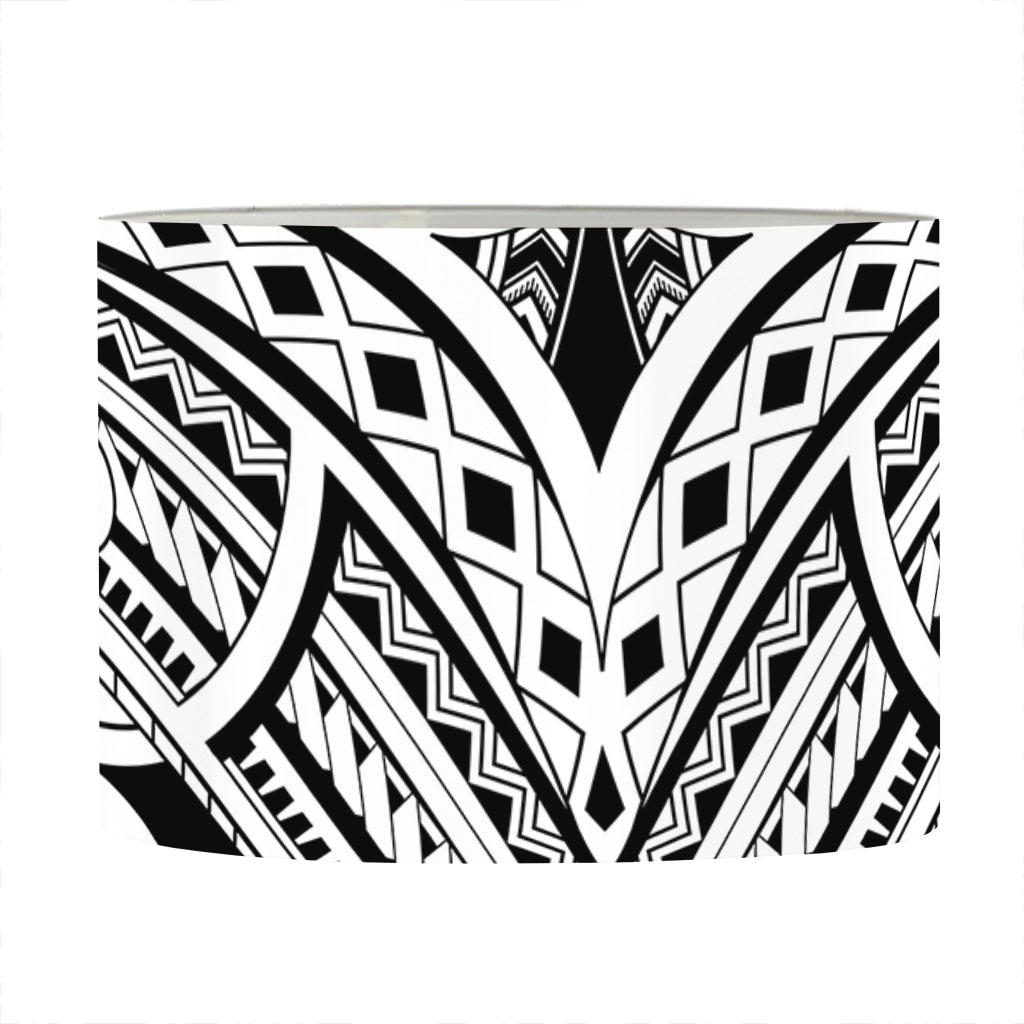 Tribal Maori Polynesian Tattoo Print Drum Lamp Shade