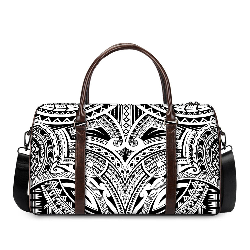 Tribal Maori Polynesian Tattoo Print Duffle Bag