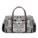 Tribal Maori Polynesian Tattoo Print Duffle Bag
