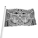 Tribal Maori Polynesian Tattoo Print Flag