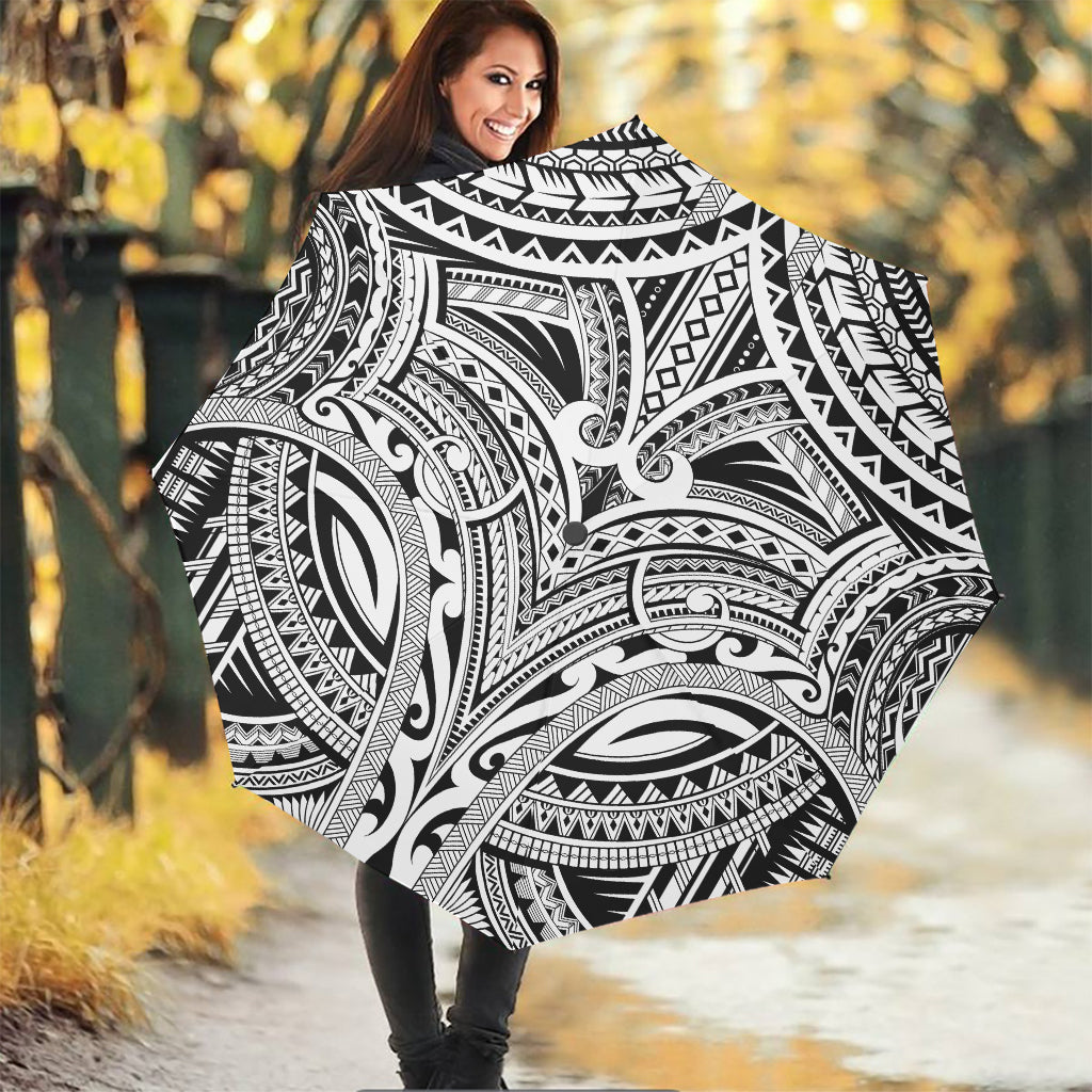 Tribal Maori Polynesian Tattoo Print Foldable Umbrella