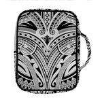 Tribal Maori Polynesian Tattoo Print Front Pocket Bible Bag