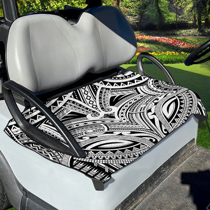Tribal Maori Polynesian Tattoo Print Golf Cart Seat Cover