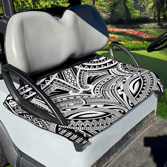 Tribal Maori Polynesian Tattoo Print Golf Cart Seat Cover