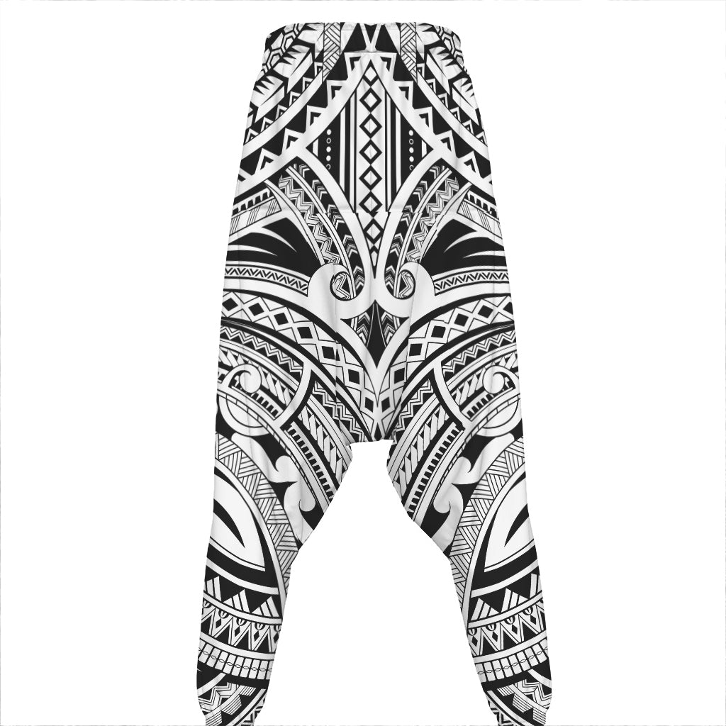 Tribal Maori Polynesian Tattoo Print Hammer Pants