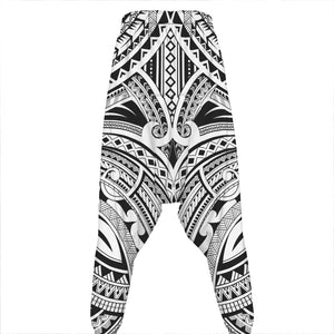 Tribal Maori Polynesian Tattoo Print Hammer Pants