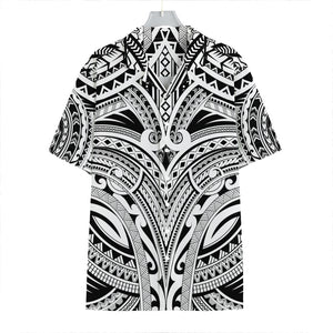 Tribal Maori Polynesian Tattoo Print Hawaiian Shirt