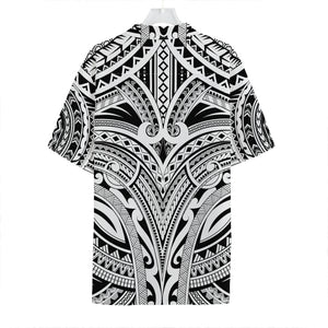 Tribal Maori Polynesian Tattoo Print Hawaiian Shirt