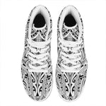 Tribal Maori Polynesian Tattoo Print High Top Leather Sneakers