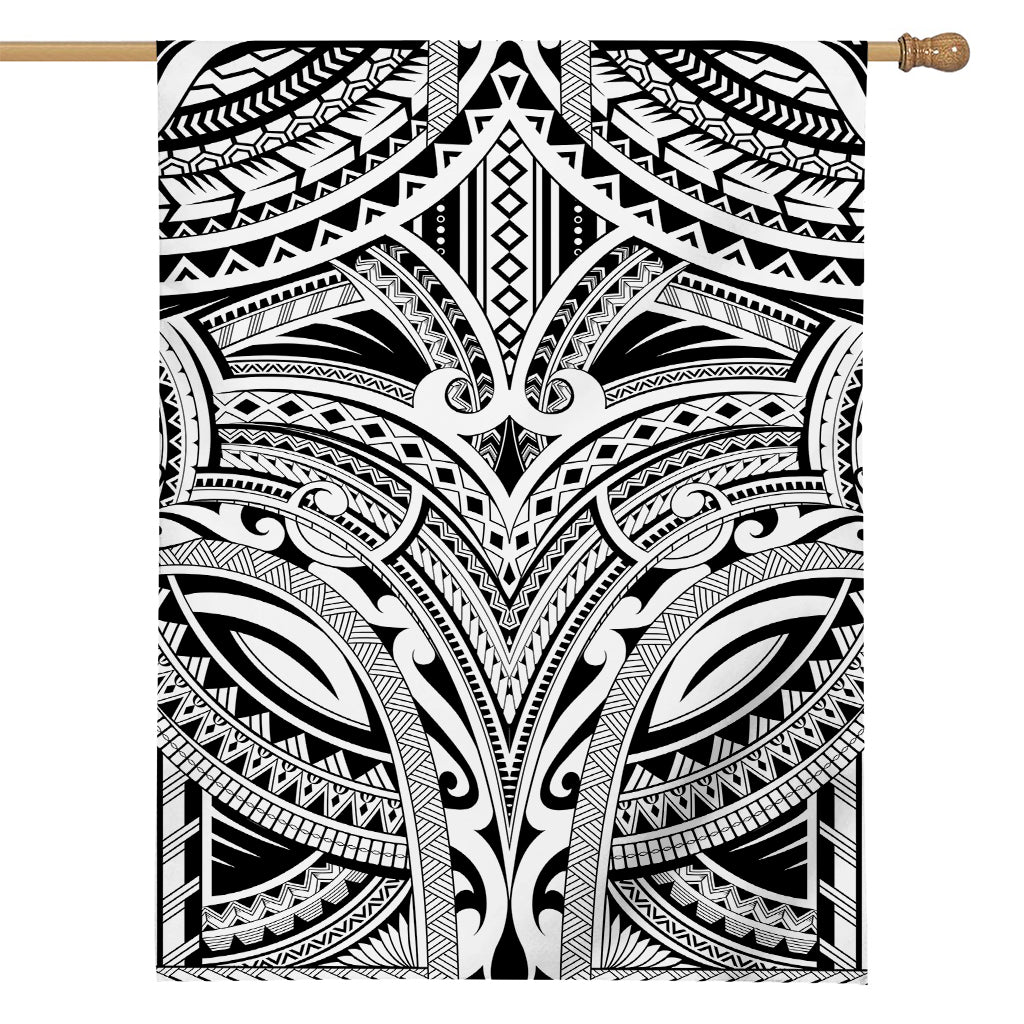 Tribal Maori Polynesian Tattoo Print House Flag