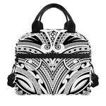 Tribal Maori Polynesian Tattoo Print Insulated Lunch Bag
