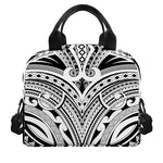 Tribal Maori Polynesian Tattoo Print Insulated Lunch Bag