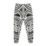 Tribal Maori Polynesian Tattoo Print Jogger Pants