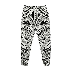 Tribal Maori Polynesian Tattoo Print Jogger Pants