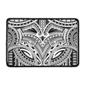 Tribal Maori Polynesian Tattoo Print Kitchen Mat