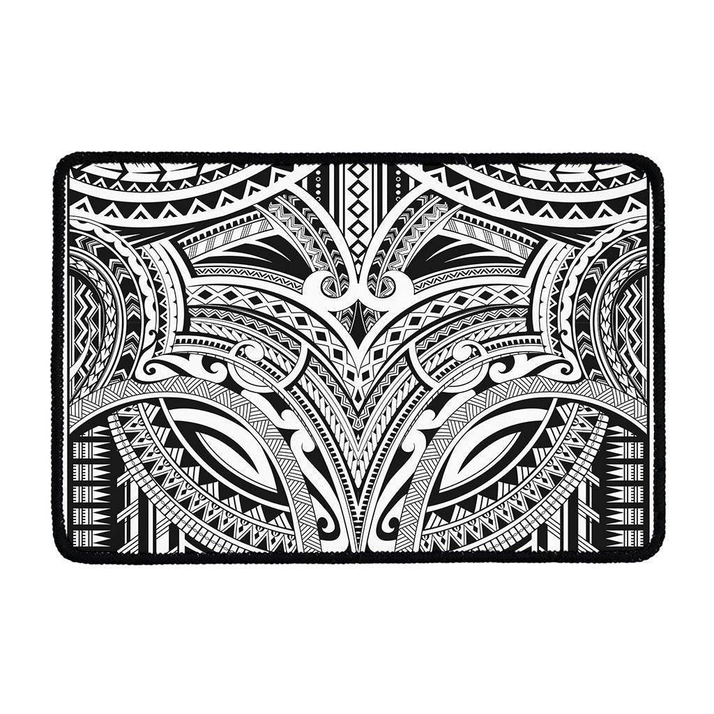 Tribal Maori Polynesian Tattoo Print Kitchen Mat