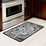 Tribal Maori Polynesian Tattoo Print Kitchen Mat