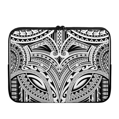 Tribal Maori Polynesian Tattoo Print Laptop Sleeve